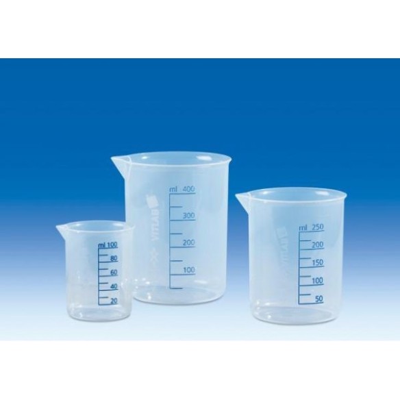 Zlewka niska PP 250ml bez ucha
