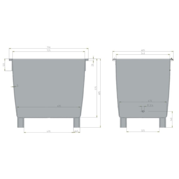 Wanna solankowa / zbiornik HDPE - 210 litrów - Sklep Wańczykówka