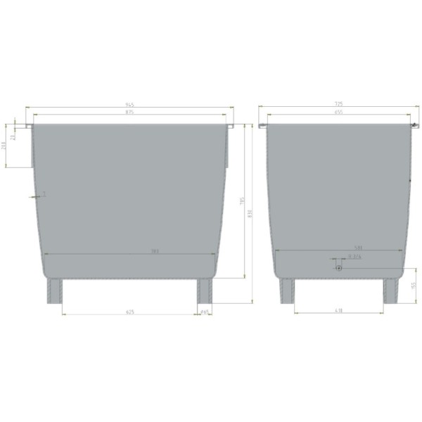 Wanna solankowa / zbiornik HDPE - 400 litrów